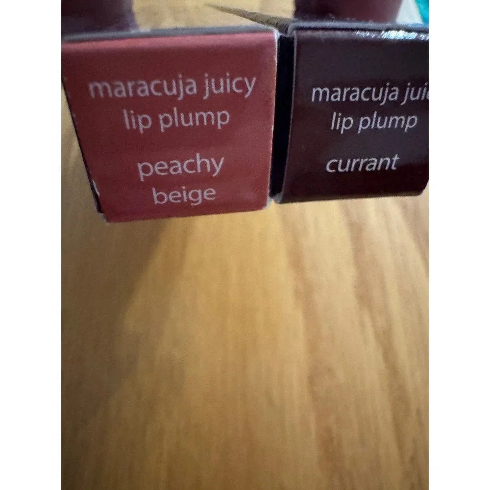 Tarte Maracuja Juicy Lip Plump Set Peachy Beige & Currant 2.7g New in Box
